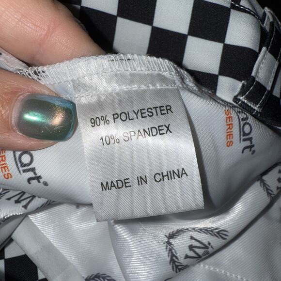 Lesmart Golf Trousers Size 12 Black White Checkered Performance Activewear - Picture 12 of 12